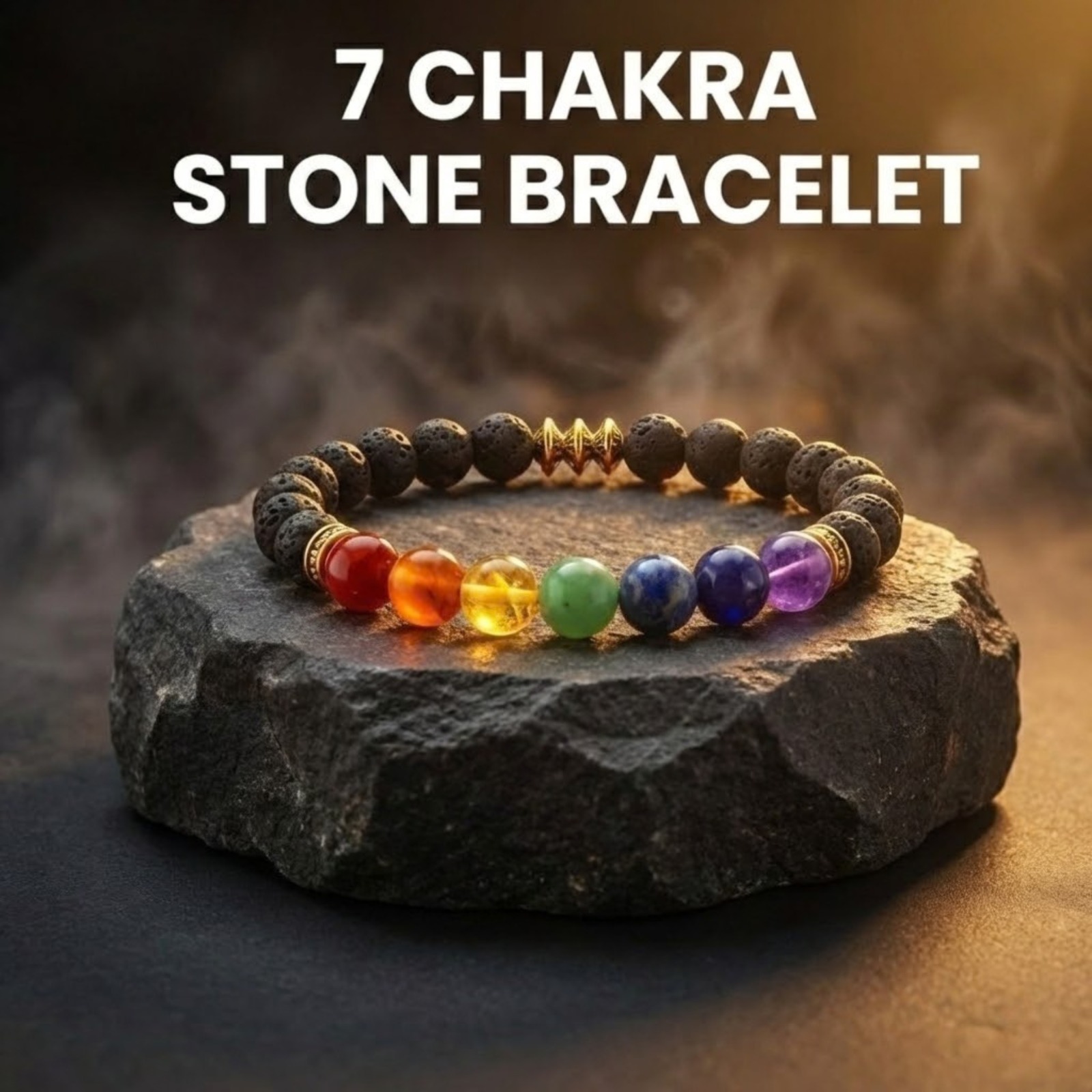 Seven Chakra Stone Bracelet