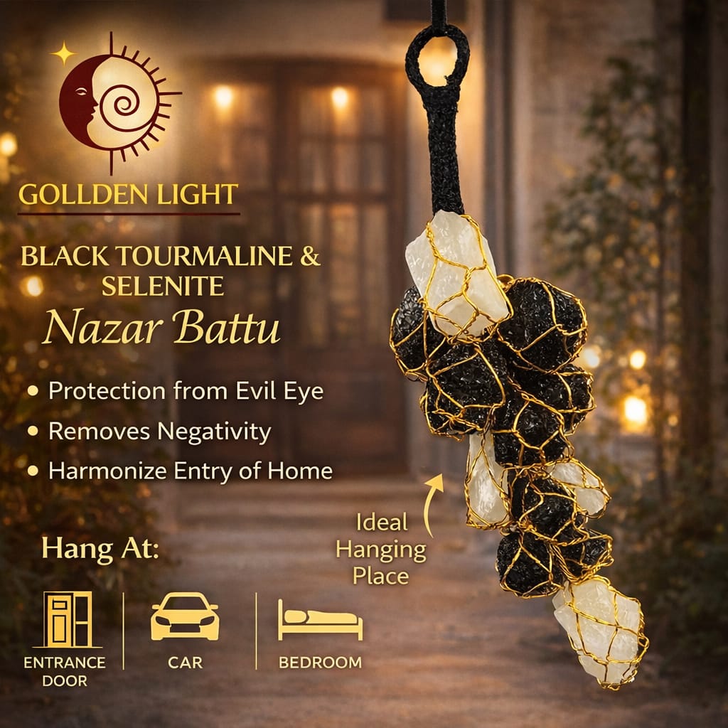 Black Tourmaline & Selenite Nazar Battu